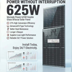 625W Monocrystalline Solar Panel – 144 Cell | 16 Busbar High Efficiency Module