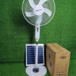 Solar rechargeable fan