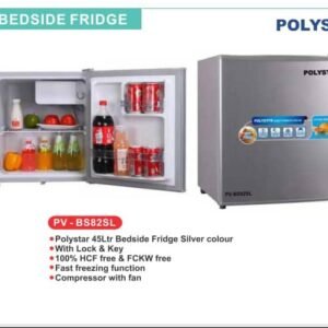 POLYSTAR 45LTR BEDSIDE REFRIGERATOR SILVER COLOUR | PV-BS82SL