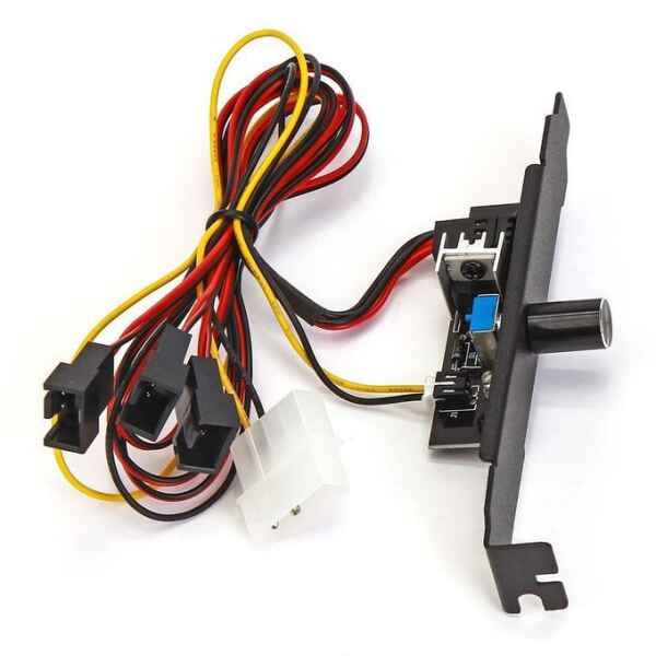 colling 4 3 Channels PC Cooling Fan Speed Controller Governor Bracket 12V
