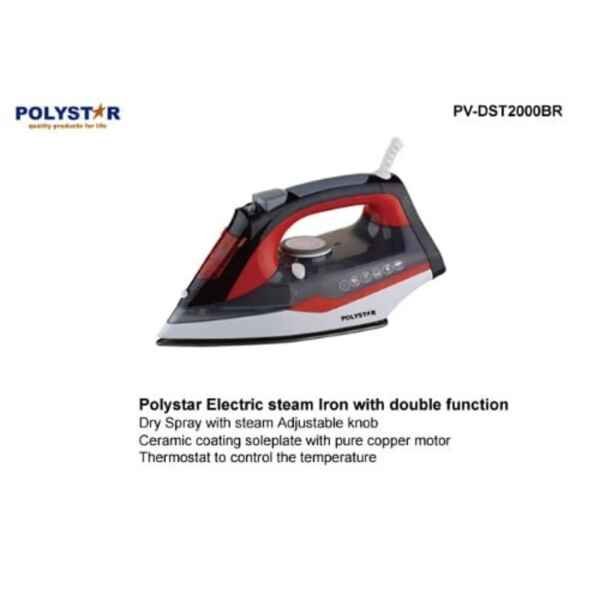 poly iron 1 Polystar Electric Steam Iron Pv-dst2000br