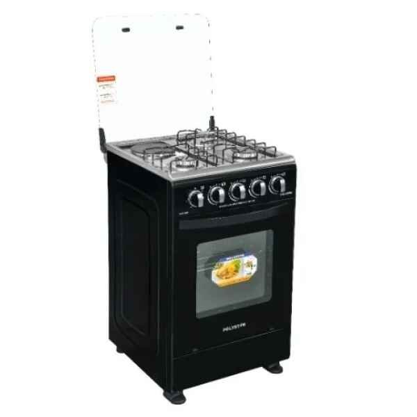 Polystar 3 Gas + 1 Electric Hot Plate Standing Gas Cooker PV-BS50G3H1
