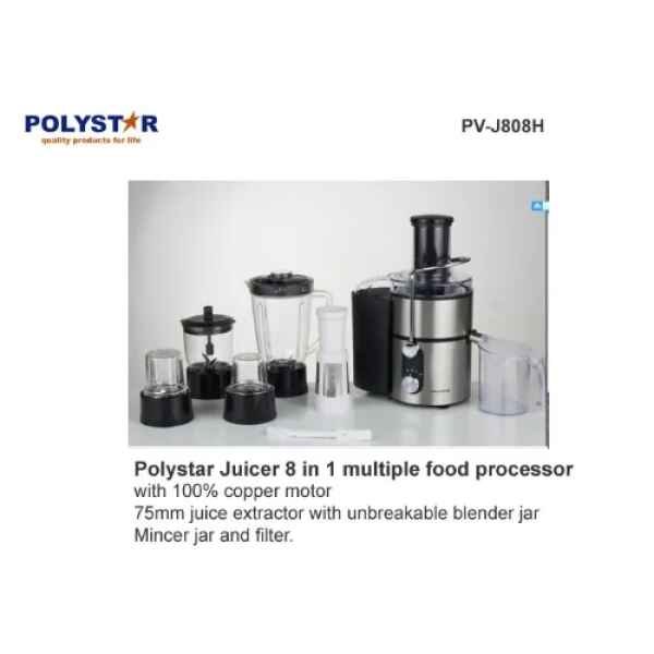 Polystar 8 In 1 Multiple Food Processor Pv-j808h - 1000w