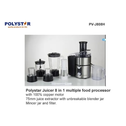 Polystar 8 In 1 Multiple Food Processor Pv-j808h - 1000w