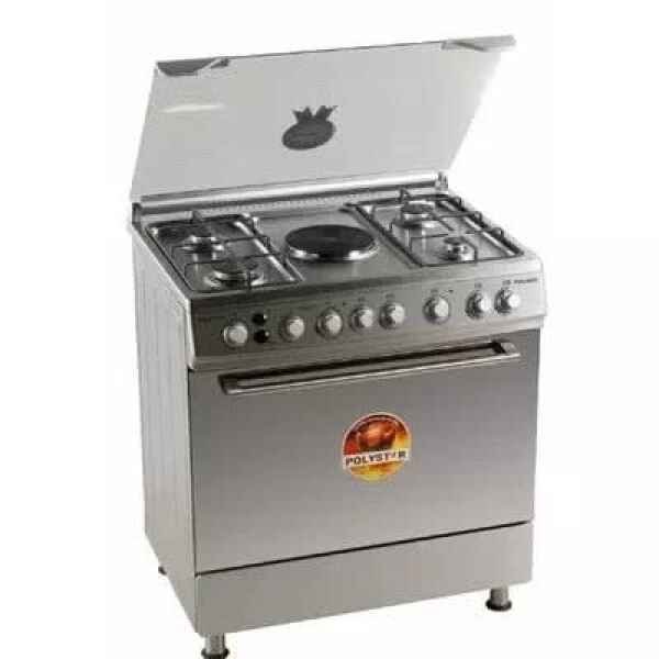 Polystar 4+1 Standing Gas Cooker with Oven | PVFS-80G1