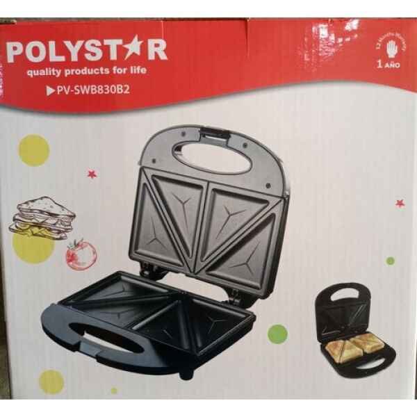 Polystar 2 Slice Sandwich Maker - Triangle Pv-SWB830B2 - 100W