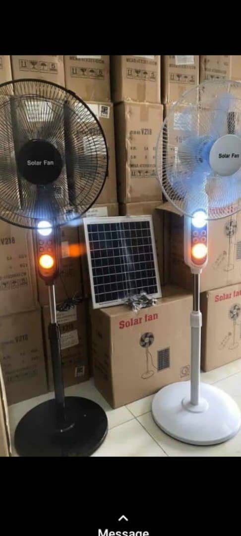 16 Inches Solar Rechargeable Standing Fan