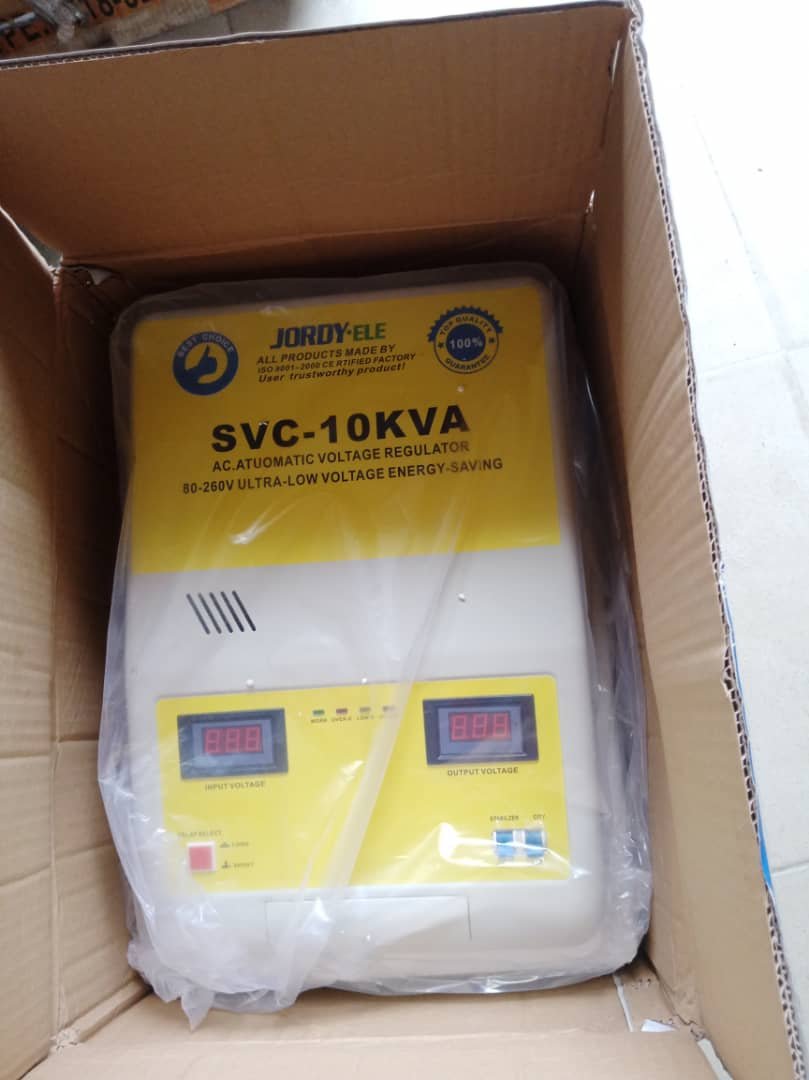 10kVa Single Phase JDE 80v - 260v Wall Mount Jordy-Ele Servo Central Stabilizer