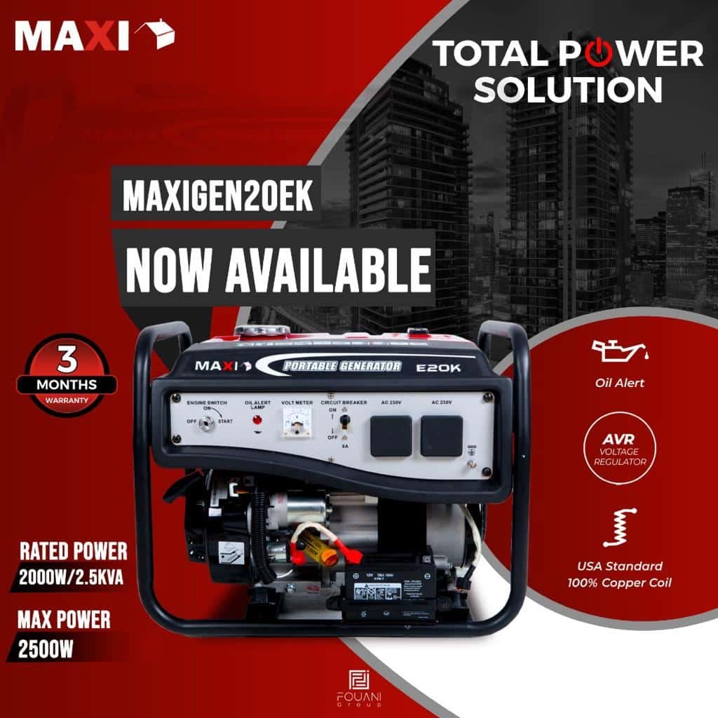MAXI 2KW/2.5KVA GENERATOR | MAXIGEN EK20