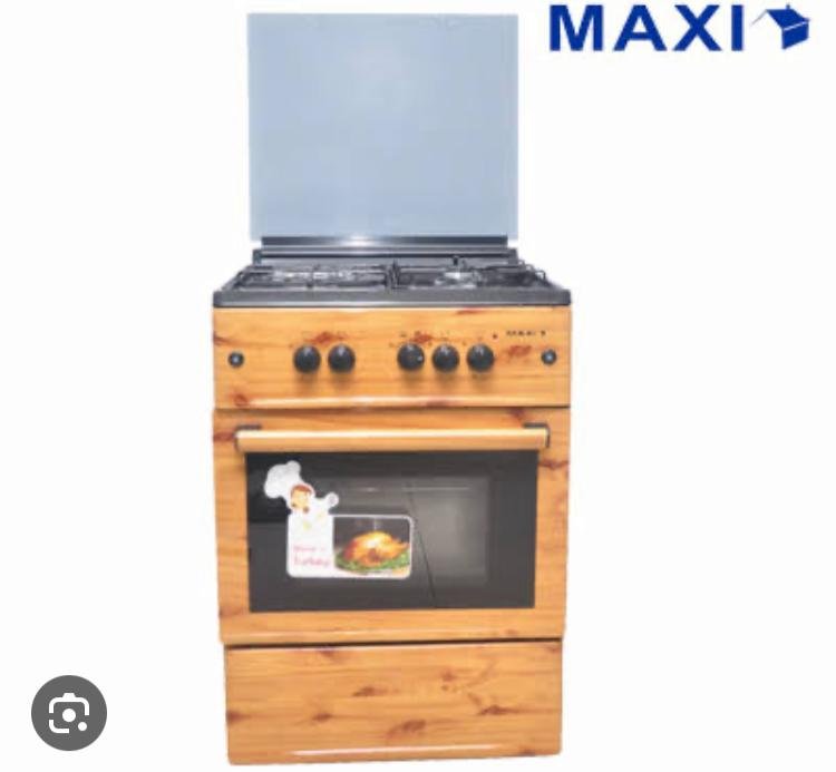 MAXI 3+1 Gas Cooker 60*60 Wood Finish | MAXI 6060(3+1) WOOD
