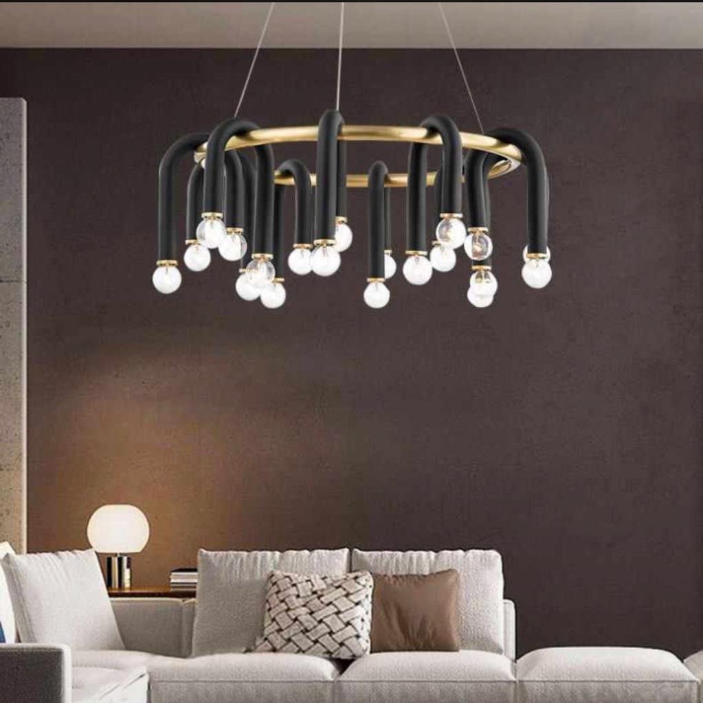 Nordic Atmosphere Web Celebrity Creative Living Room Lamp Postmodern Simple Bedroom Designer U-shaped Bar Chandelier