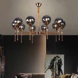 LED Chandeliers Bronze Nordic Magic Bean Glass Ball E27 Hanging Pendant Lights for Living Room Dining Table Suspension Luminaire