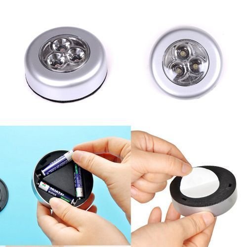 bed light 2Pcs LED Touch Light Lamp Bathroom Kitchen / Ward-rope Cabinet Stick-On Flat Surface Night Light