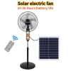 16 Inches Solar Rechargeable Standing Fan