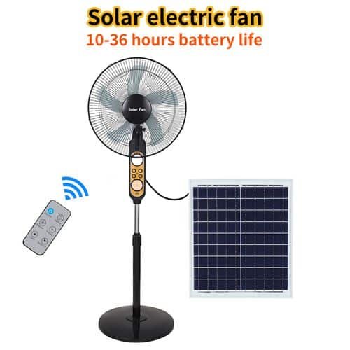 solar standing fan 16 Inches Solar Rechargeable Standing Fan